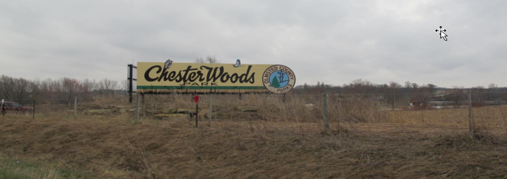 Chester Woods Park Entrance Sign