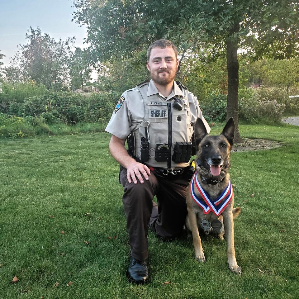 Deputy Schmidt and K9 Axel following their trip to Nationals