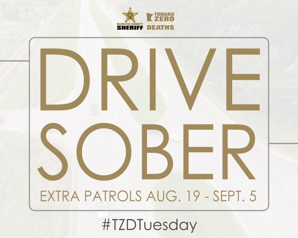 Drive Sober - Extra Patrols Aug. 19 - Sept. 5