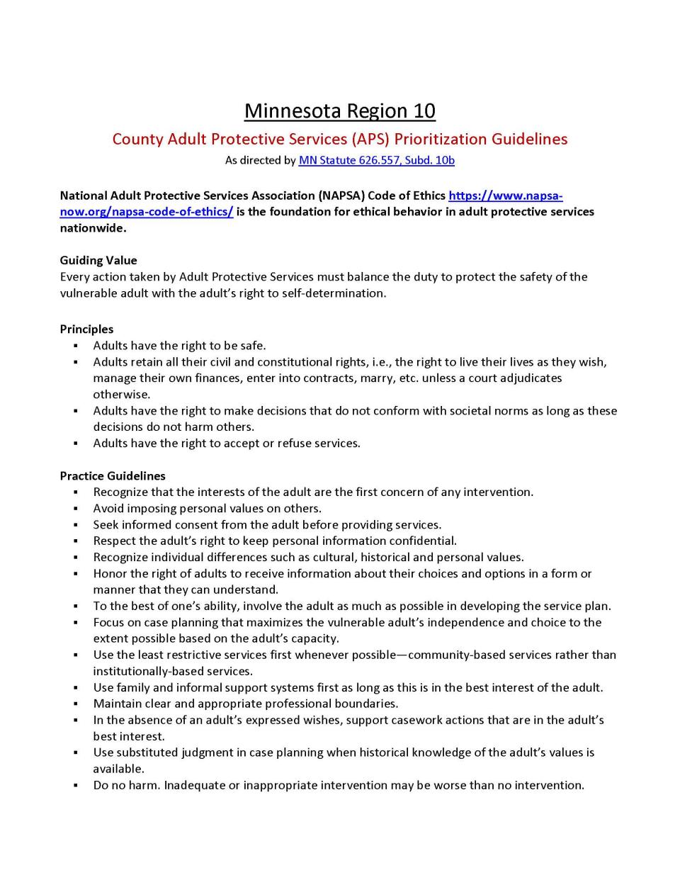 Olmsted County Prioritization guidelines Page 1