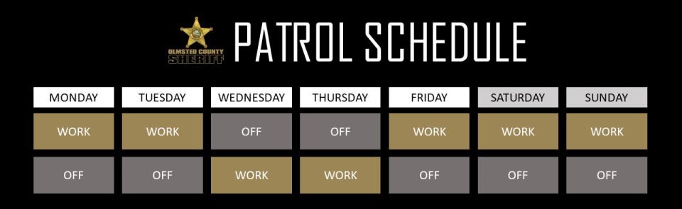 Sheriff's Office Recruitment Patrol Schedule