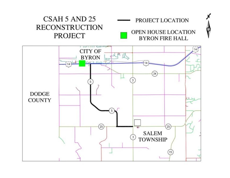 CSAH 5 and 25 Reconstruction Project Map