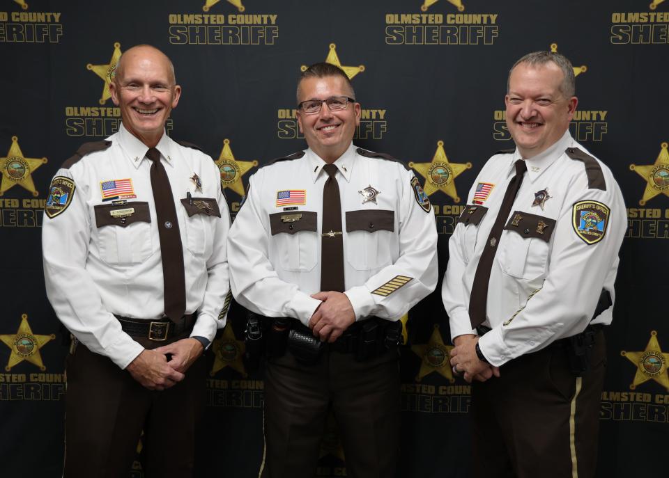 Sheriff Torgerson with Lieutenant Jens Dammen and Chief Deputy Howard
