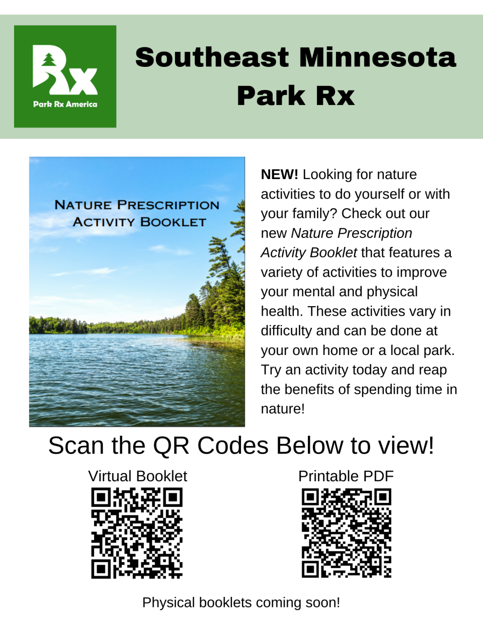 Nature Prescription Activity Booklet Flyer